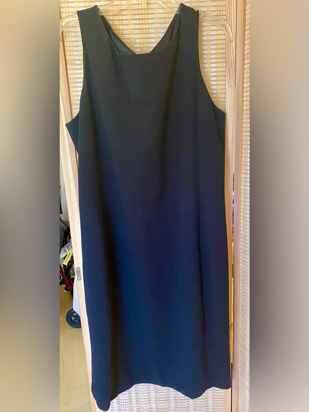 Eileen Fisher Black Sleeveless Midi Shift Dress